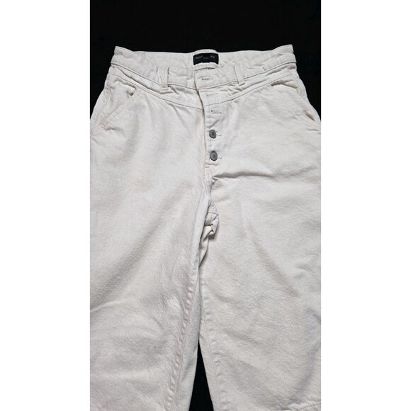 Banana Republic White High-Rise Wide-Leg Crop Jeans Size 8 29x17 - Picture 8 of 14